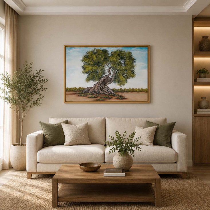 Quadro con paesaggio acrilico su tela Amore Secolare 120x80