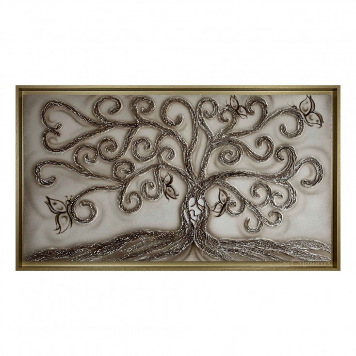 Quadro dipinto a mano su tela "Albero Della Vita" 130x70