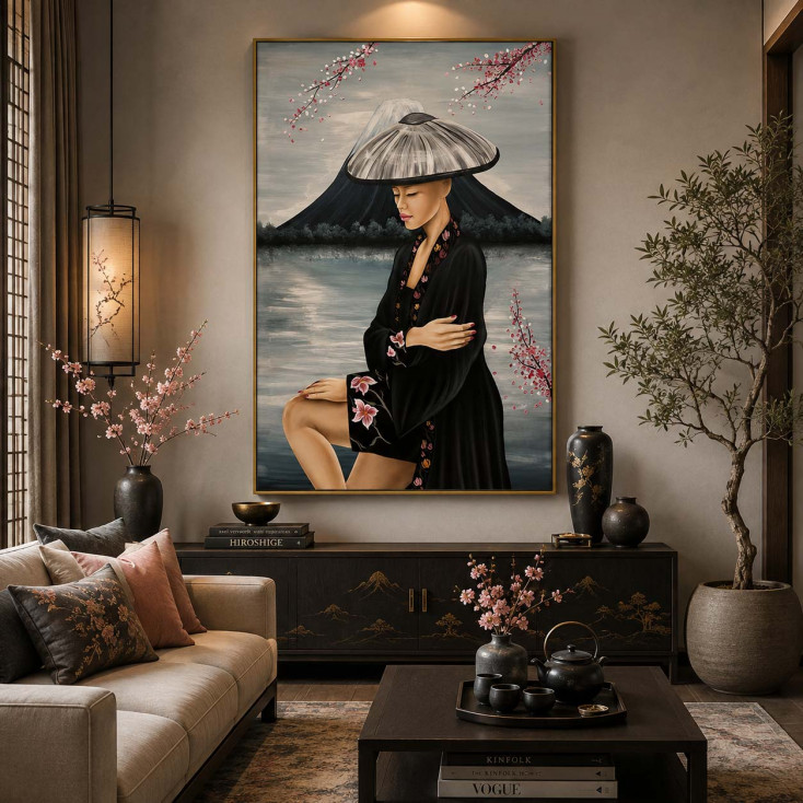 Quadro dipinto a mano su tela Fioritura dei DR 100x150