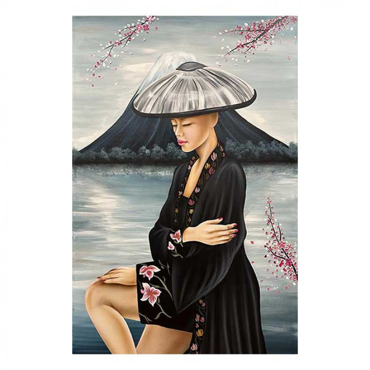 Quadro dipinto a mano su tela Fioritura dei DR 80x120