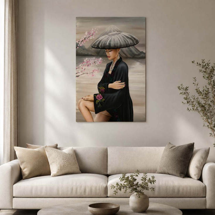 Quadro dipinto a mano su tela Fioritura delle Rose 80x120