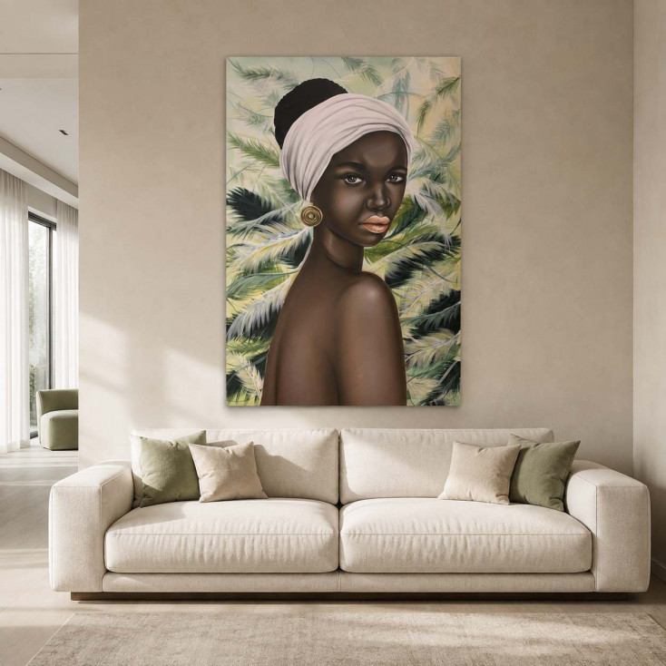 Quadro figurativo dipinto a mano su tela Akanke Savage 100x150