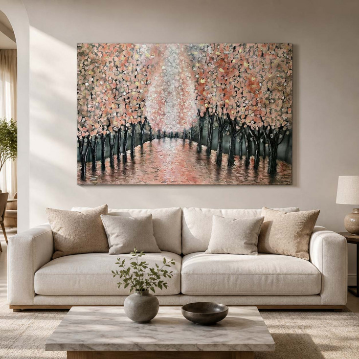 Quadro moderno acrilico su tela Sentiero Romantico 150x100