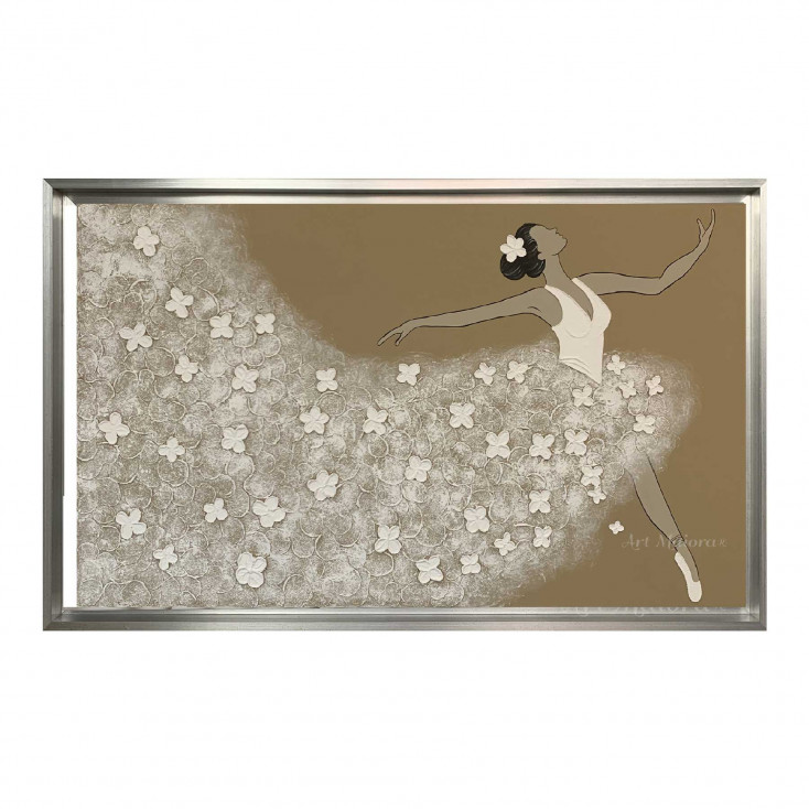 Quadro moderno dipinto a mano su tela Ballerina 120x80