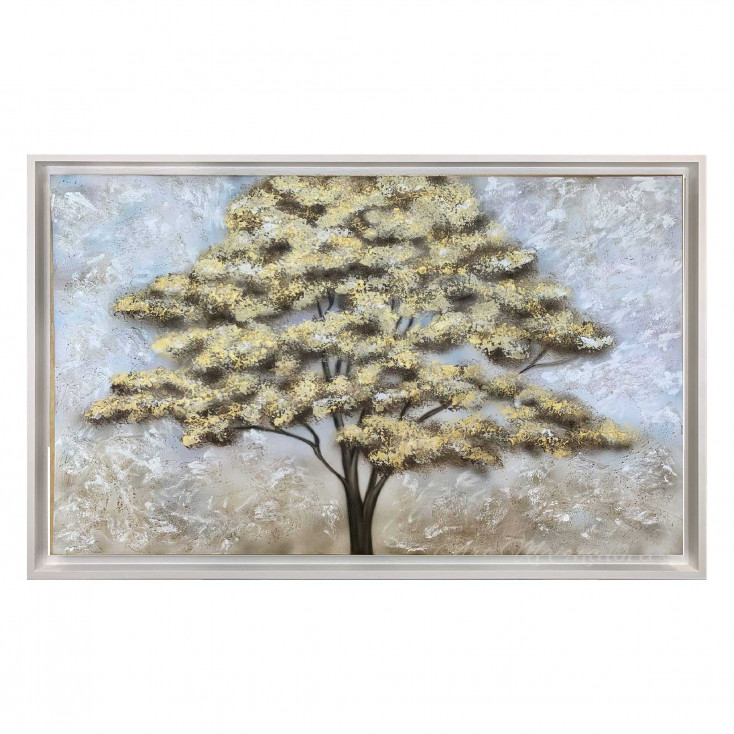 Quadro moderno dipinto a mano su tela in cotone "Candoro" 120x80