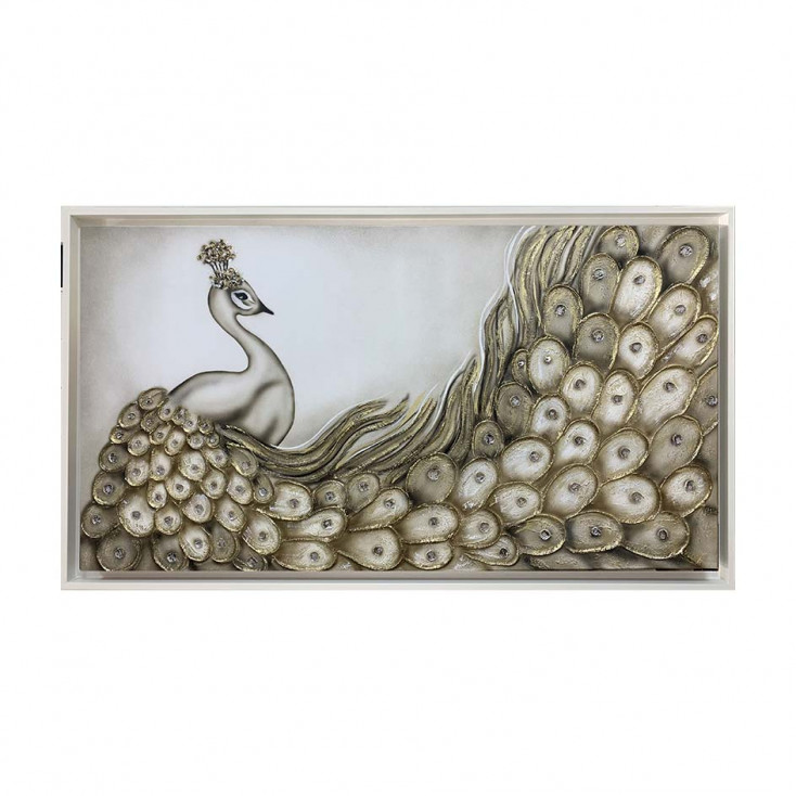 Quadro moderno dipinto a mano su tela in cotone "Narciso" 130x70