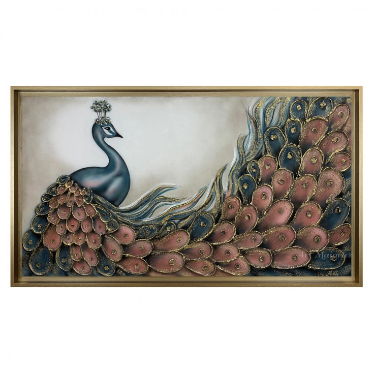 Quadro moderno dipinto a mano su tela in cotone "Narciso" 130x70