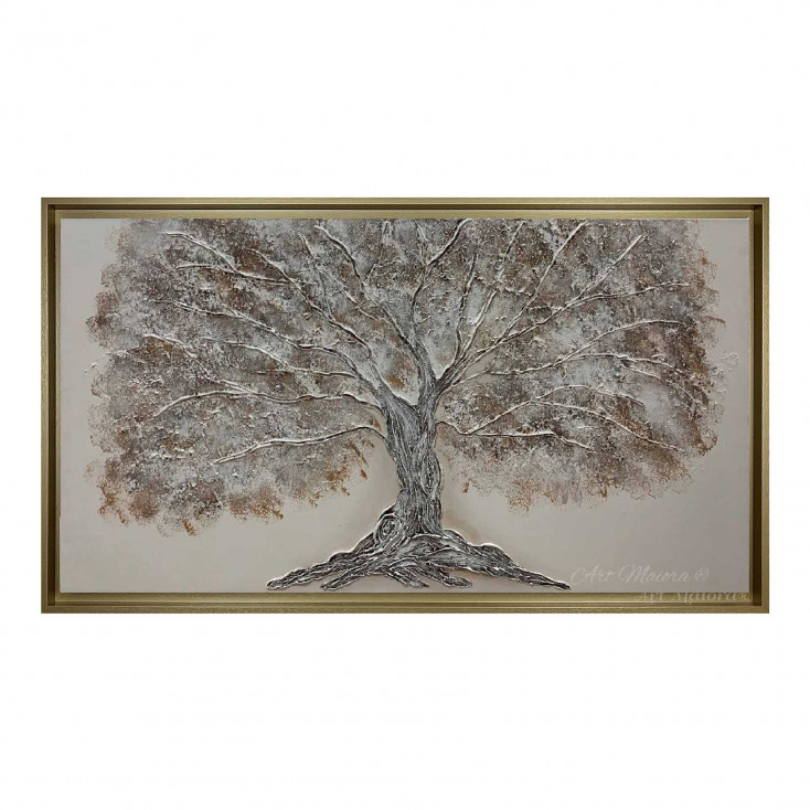 Quadro moderno dipinto su tela Quercia 130x70