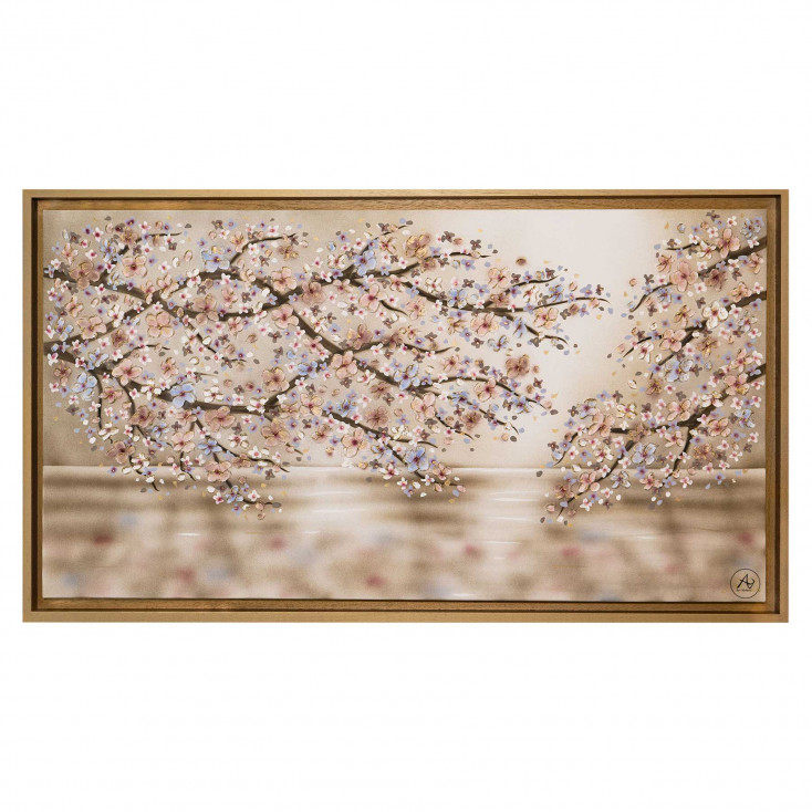 Quadro moderno floreale su tela Fioritura dell'Anima 130x70