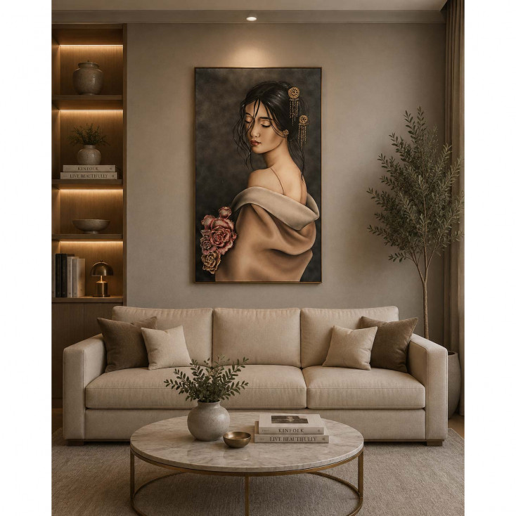 Quadro moderno materico dipinto a mano Adara 80x120