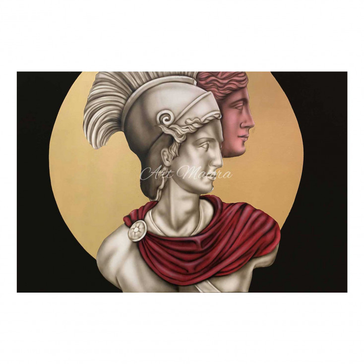 Quadro moderno su tela Impero Gold 150x80
