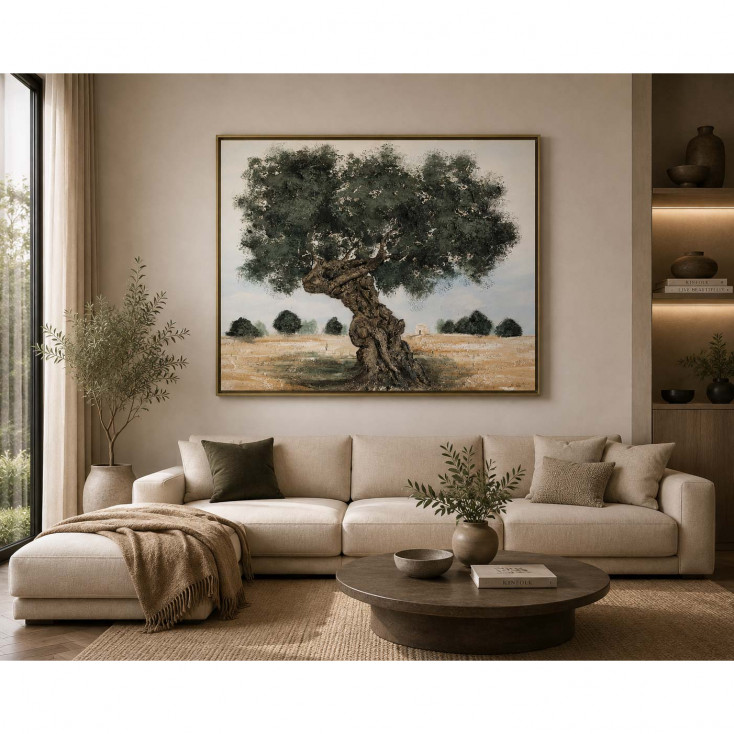 Quadro paesaggio rurale dipinto a mano Terra Mia 120x80