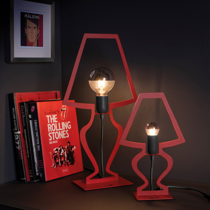 Abat jour LED con scultura di innamorati