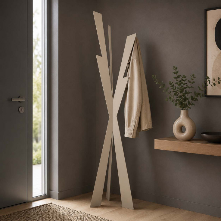 Appendiabiti da terra di design in metallo per ingresso moderno