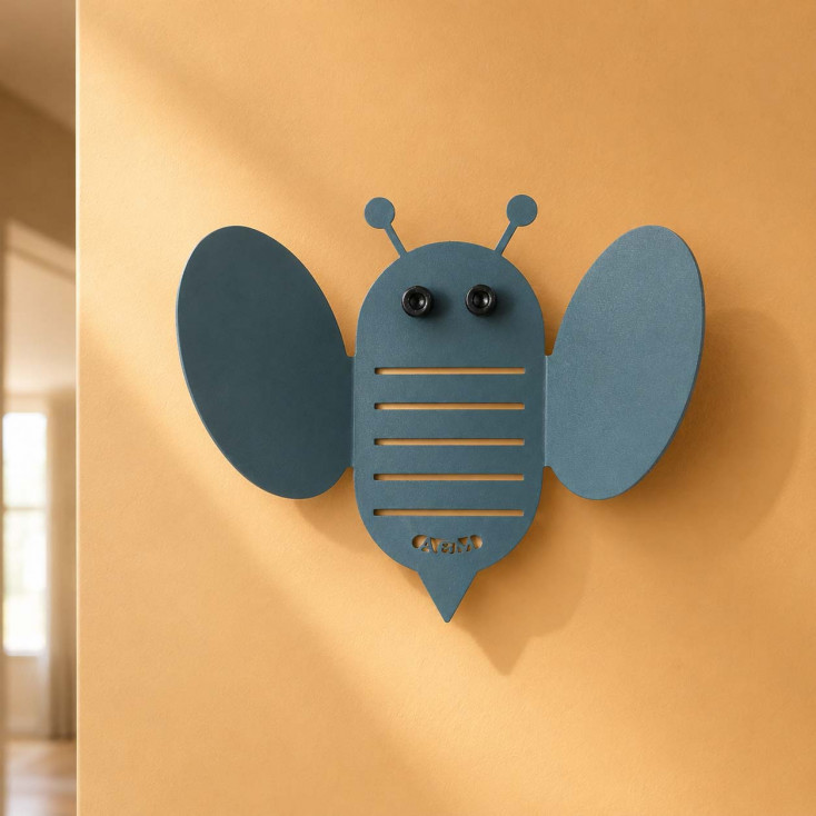Appendiabiti in metallo per cameretta bambini a forma di ape