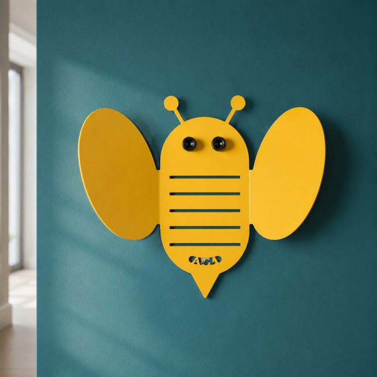 Appendini per camera bambini con ape in metallo con ganci