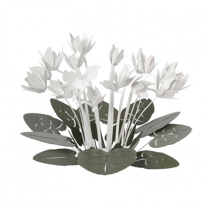 Centrotavola decorativo con forma floreale in metallo