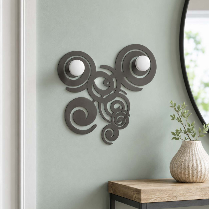 Ganci appendiabiti da parete con cerchi in metallo di design moderno
