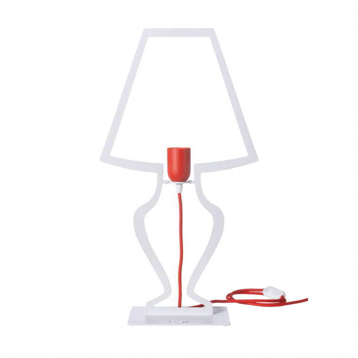Lampada da tavolo in metallo dal design moderno e minimalista