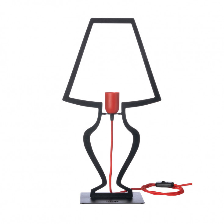 Lampada da tavolo in metallo dal design moderno e minimalista