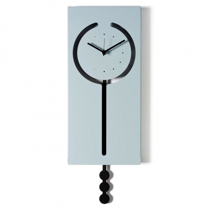 Orologio da parete a pendolo in metallo rettangolare dal design moderno