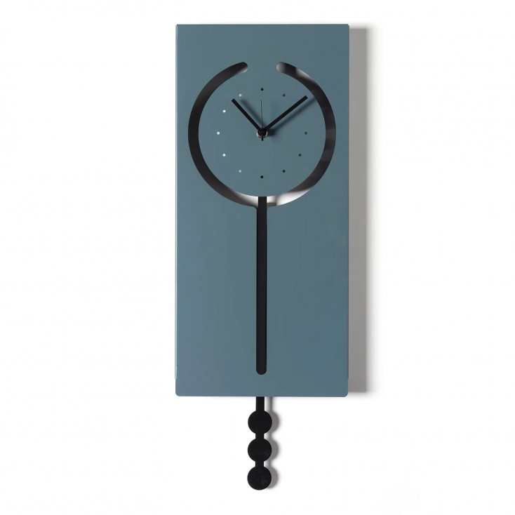 Orologio da parete a pendolo in metallo rettangolare dal design moderno