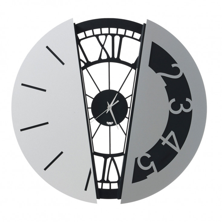 Orologio da muro rotondo in metallo dal design moderno ed elegante