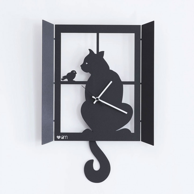 Orologio da parete a pendolo in metallo dal design moderno