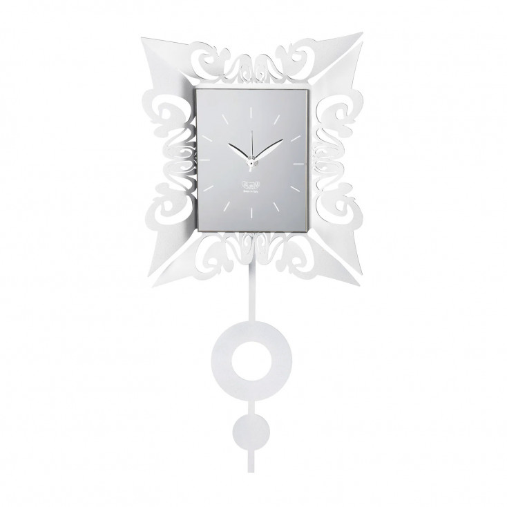 Orologio da parete decorativo con pendolo in metallo dallo stile elegante