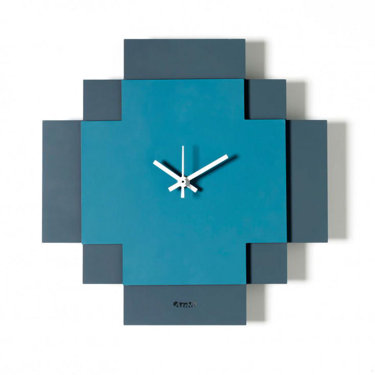 Orologio da parete quadrato moderno con design geometrico sovrapposto