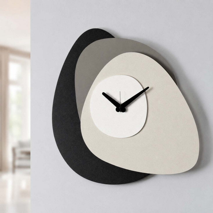 Orologio da parete design moderno geometrico in metallo multistrato