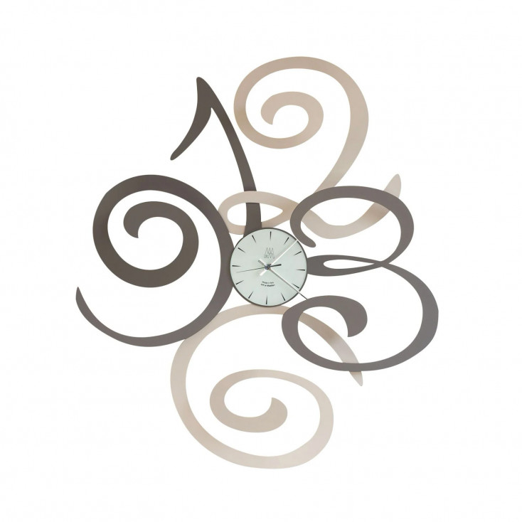 Orologio da parete decorativo grande in metallo numeri artistici e di design