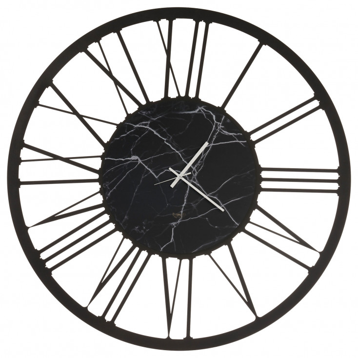 Orologio da parete grande in metallo rotondo con numeri romani design moderno