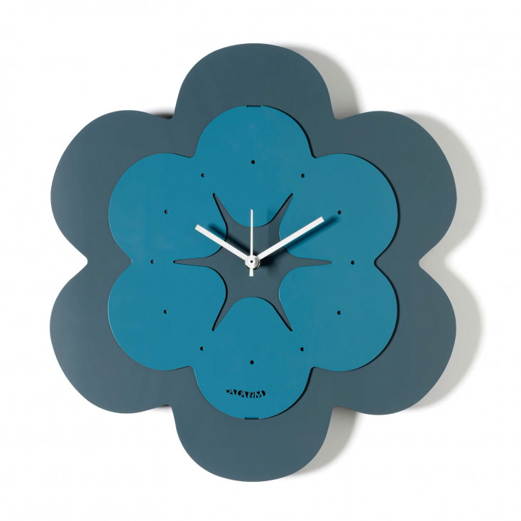 Orologio da parete decorativo in metallo a forma di fiore moderno