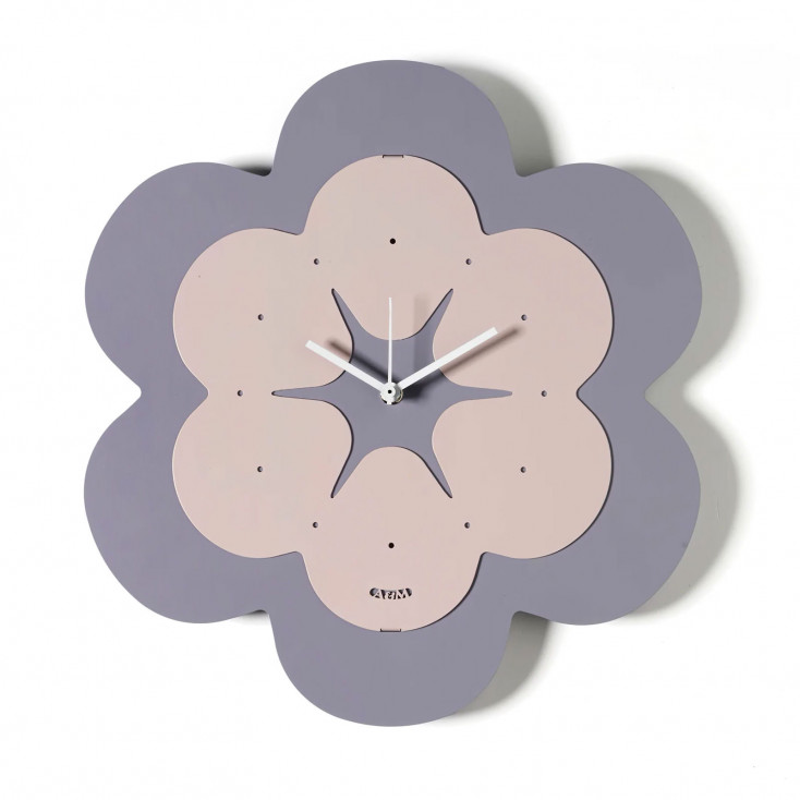 Orologio da parete decorativo in metallo a forma di fiore moderno