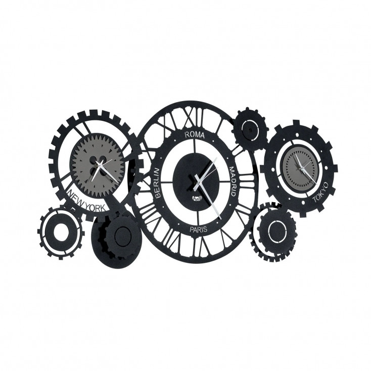 Orologio da parete grande ingranaggi decorativi stile industriale Fuso Meccano