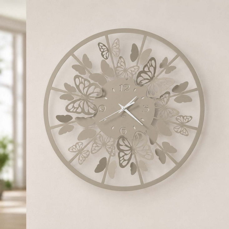 Orologio da parete rotondo piccolo in metallo dal design moderno