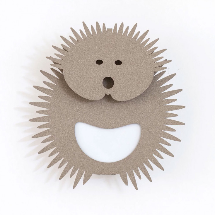 Porta umidificatore in metallo e vaschetta in ceramica di design