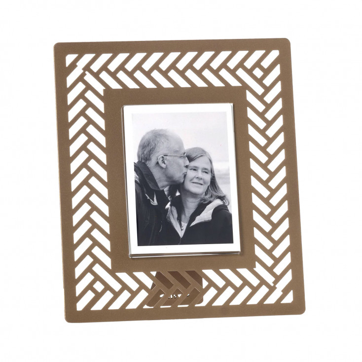 Portafoto da tavolo con cornice in metallo dal design moderno
