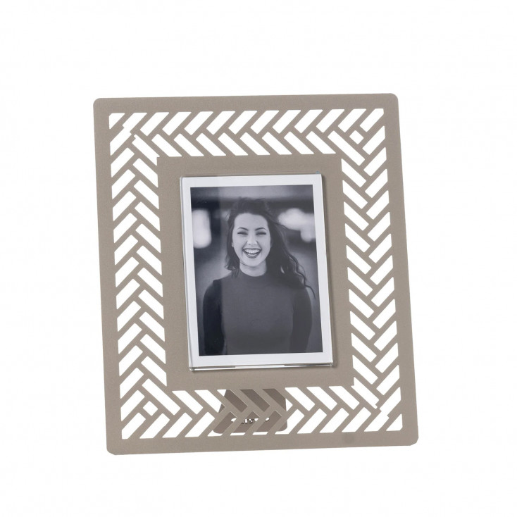 Portafoto da tavolo con cornice in metallo dal design moderno