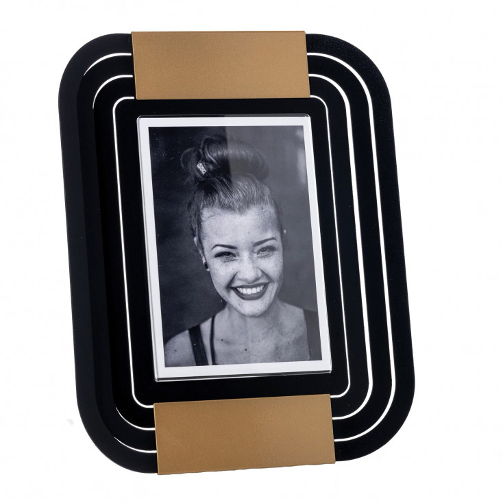 Portafoto da tavolo con cornice in metallo dal design moderno