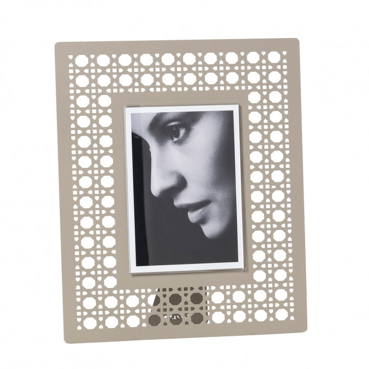 Portafoto da tavolo con cornice in metallo dal design moderno
