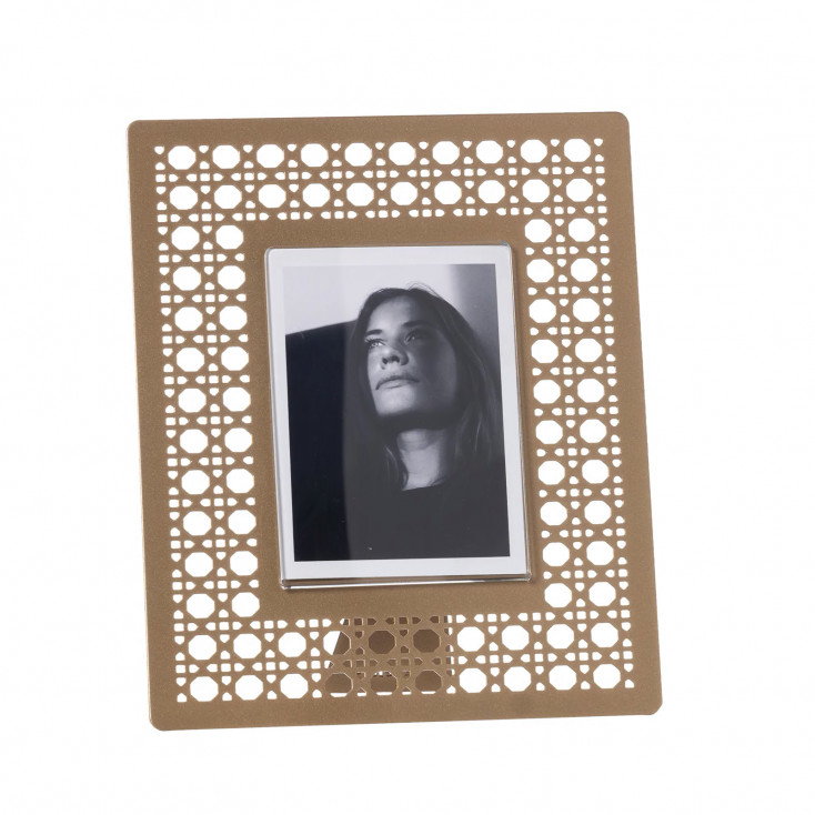 Portafoto da tavolo con cornice in metallo dal design moderno