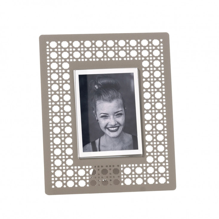 Portafoto da tavolo con cornice in metallo dal design moderno