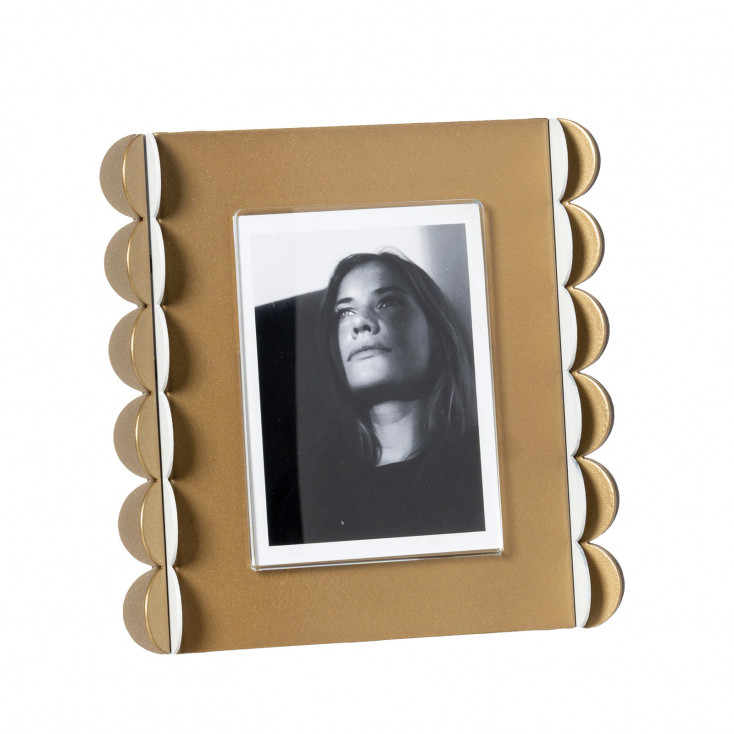 Portafoto da tavolo con cornice in metallo piccola dal design moderno