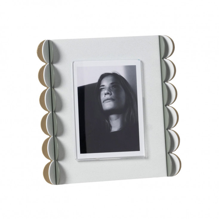Portafoto da tavolo con cornice in metallo piccola dal design moderno
