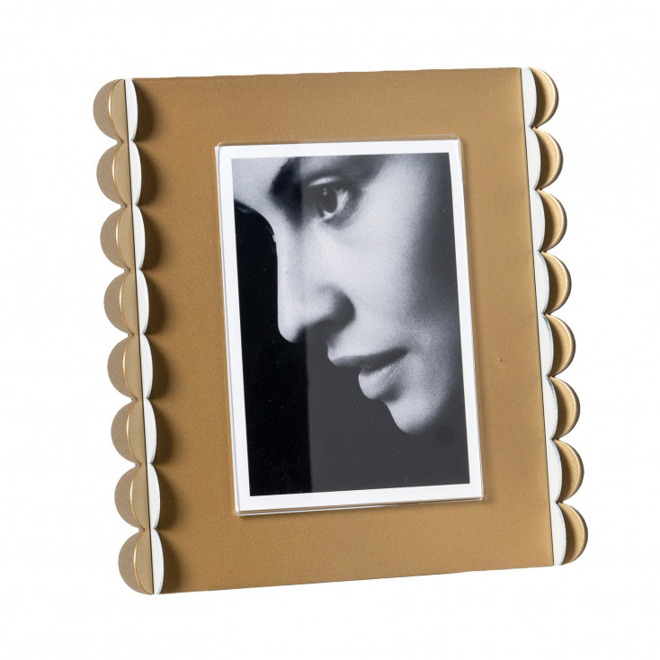 Portafoto da tavolo dal design moderno con cornice in metallo