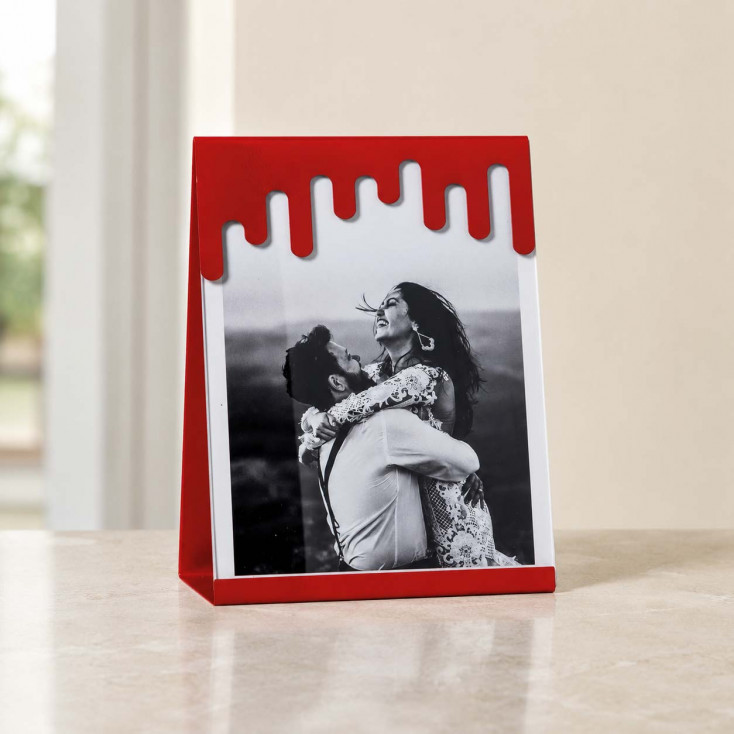 Portafoto da tavolo moderno con cornice in metallo