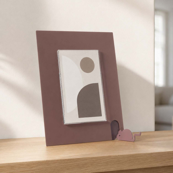 Portafoto da tavolo piccolo in metallo dal design particolare