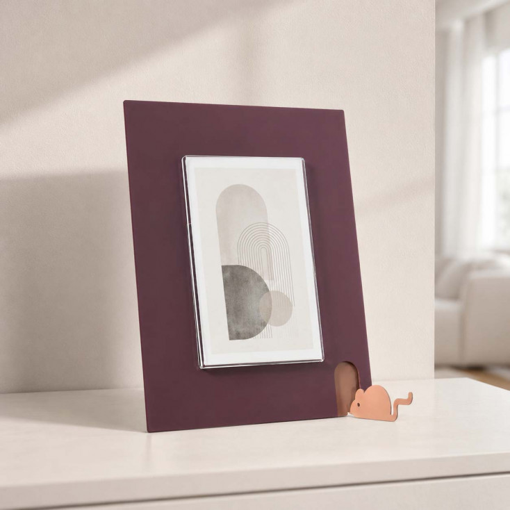 Portafoto da tavolo piccolo in metallo dal design particolare